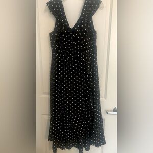 Asymmetrical Black Polka Dot Dress
